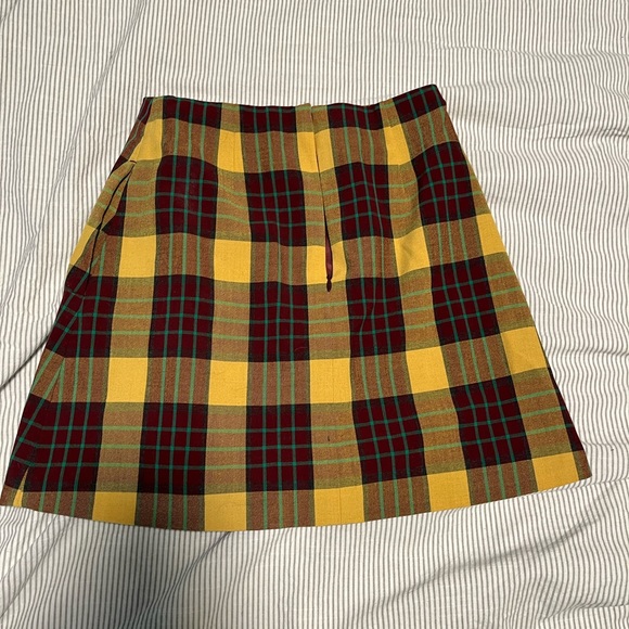 wilfred yellow plaid school girl style mini skirt aritzia - Picture 2 of 2